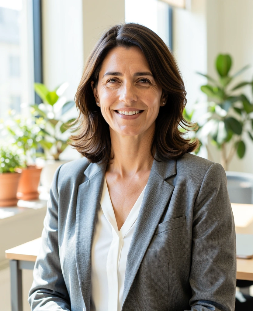 Retrato profesional de la fundadora de PesoSalud